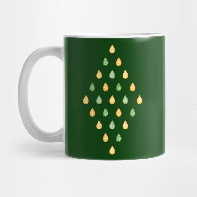 Yellow and green raindrops by Savousepate